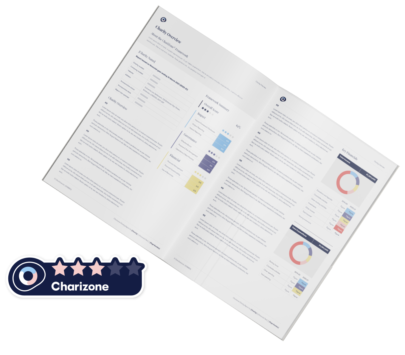 Screenshot of a framework report
